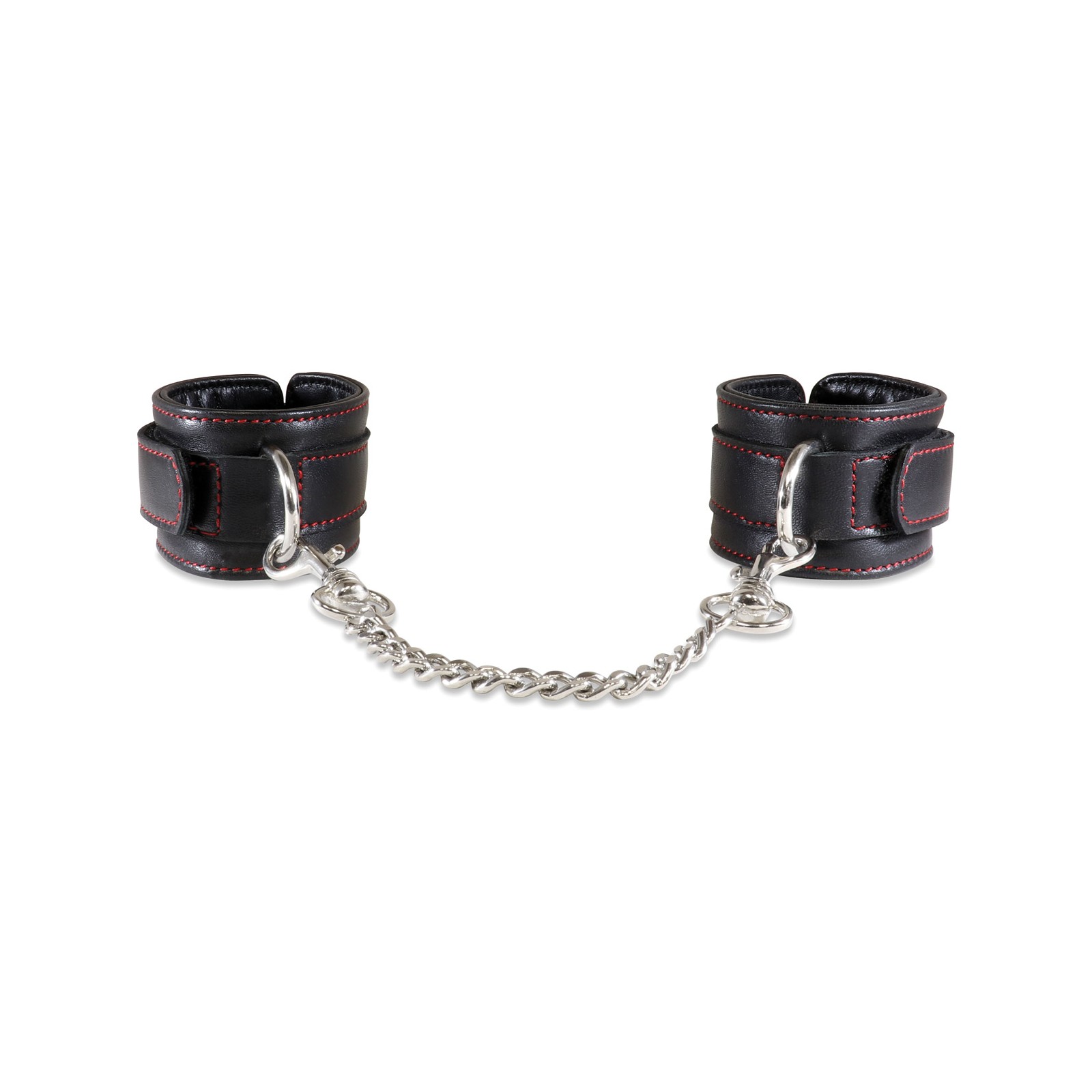 Sultra Lambskin Black Handcuffs with Chain