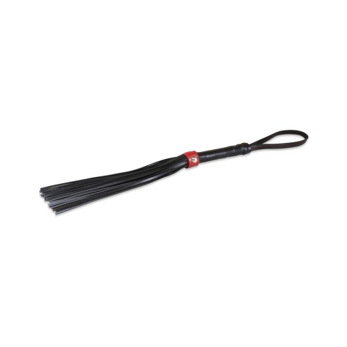 Flogger de Piel de Cordero de 14" Sultra Negro Rojo