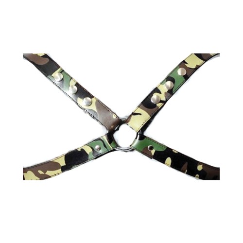 Sensual Camouflage Leather X Harness Large XL