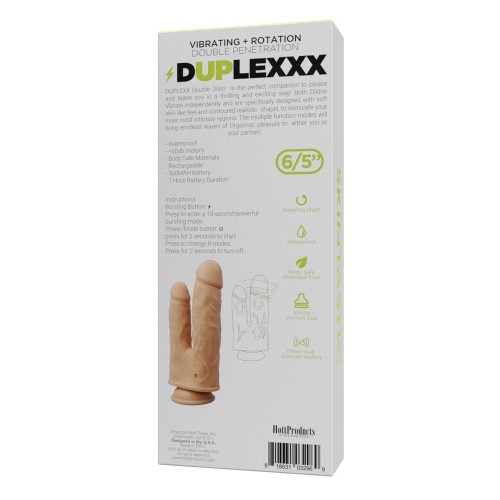 Skinsations Duplexx Dildo Doble Vibrante y Rotatorio Carne