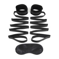 Sistema de Restricción con Correa de Cama Lux Fetish - Set de 2 pcs