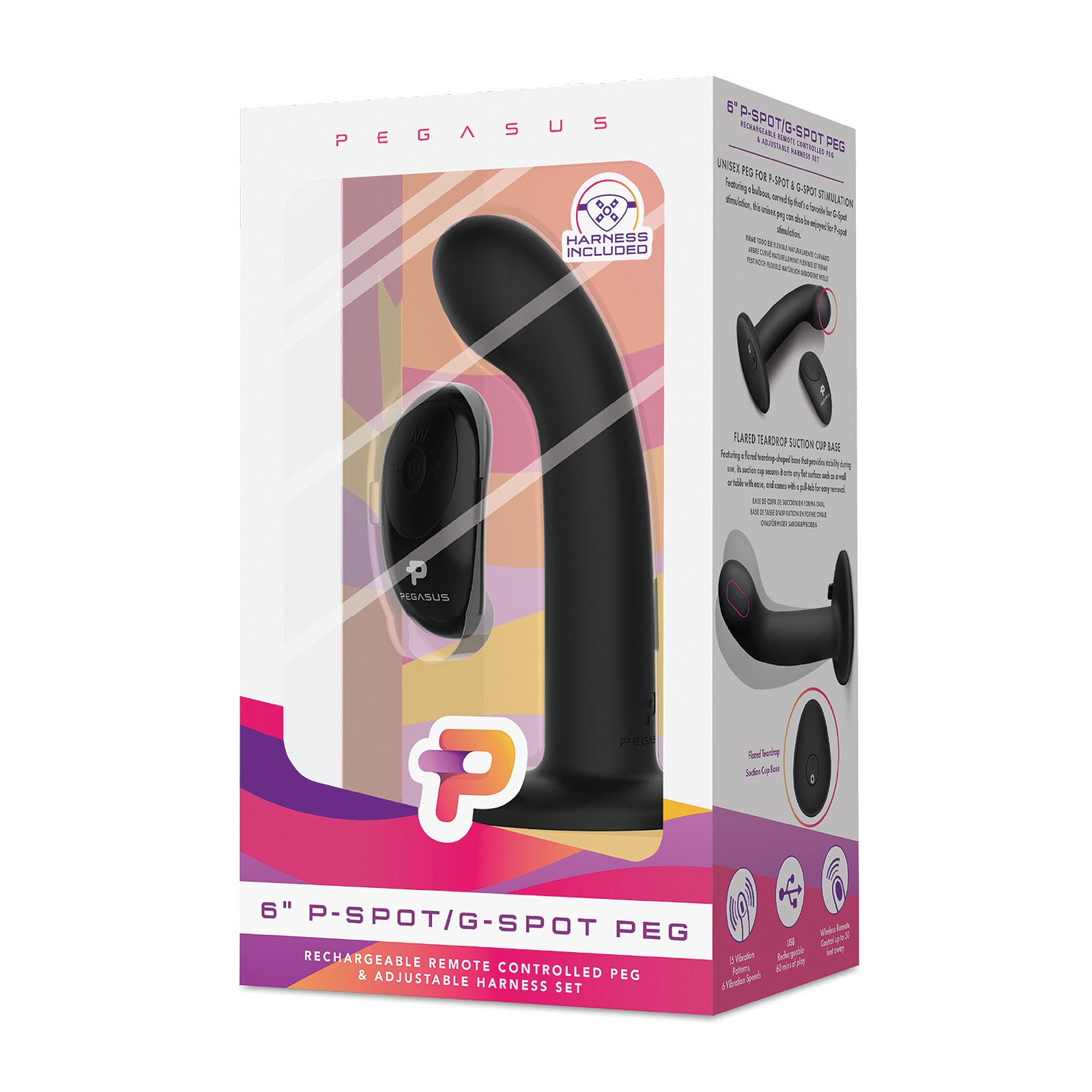 Pegasus 6" Rechargeable P-Spot G-Spot Peg