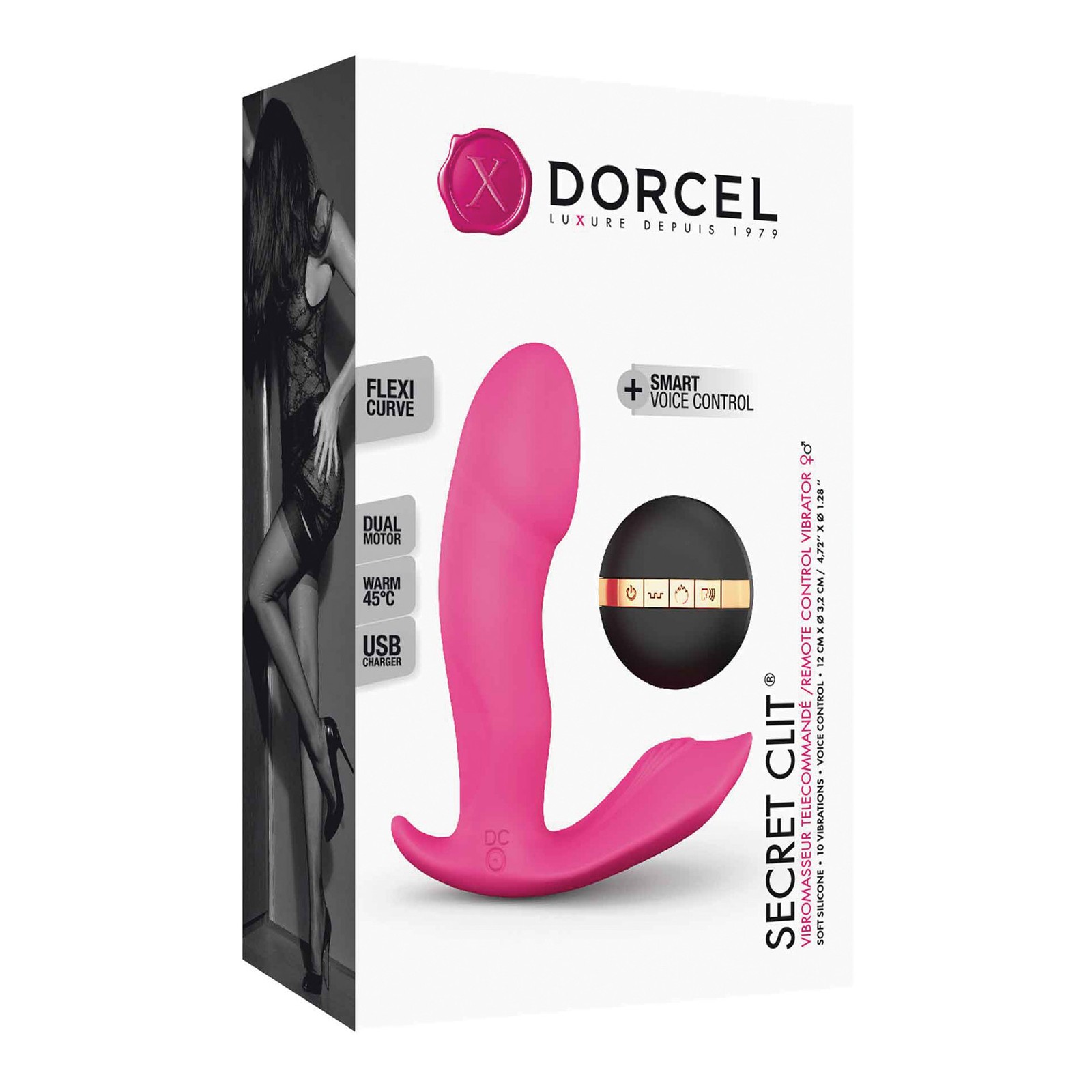 Estimulador Dual Dorcel Secret Clit con Calor y Control por Voz