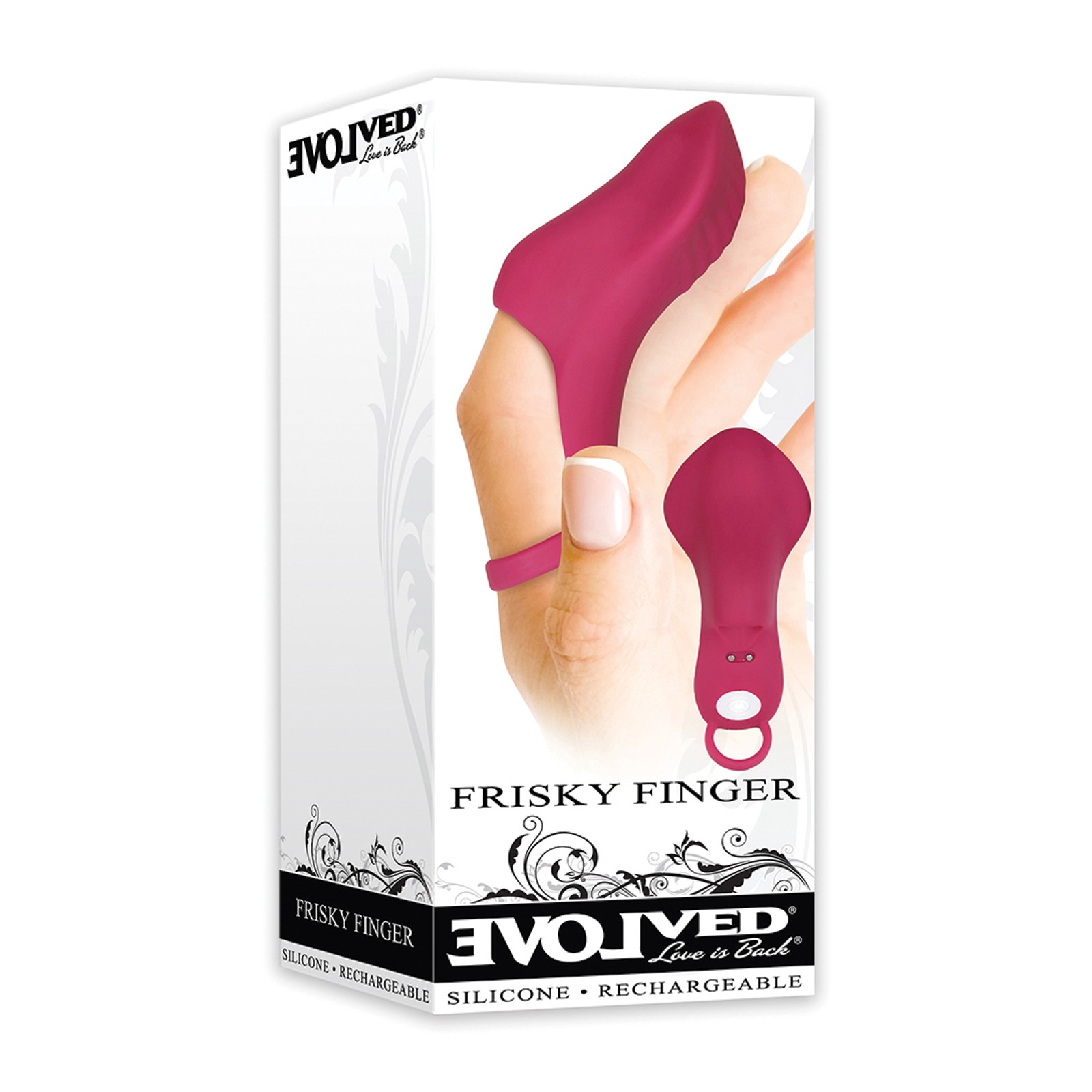 Evolved Frisky Finger Rechargeable Bullet - Burgundy