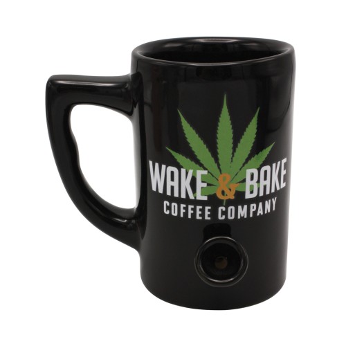 Wake Bake Coffee Mug 10 oz Black