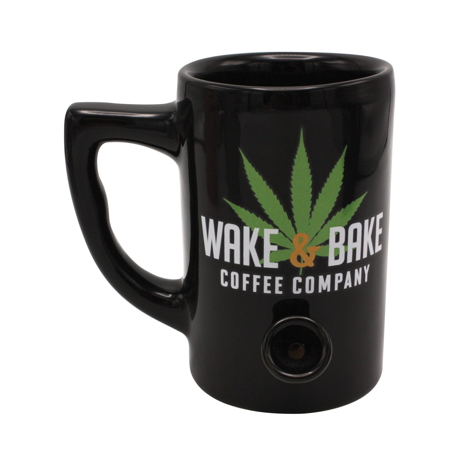 Taza Wake & Bake 10 oz Negra