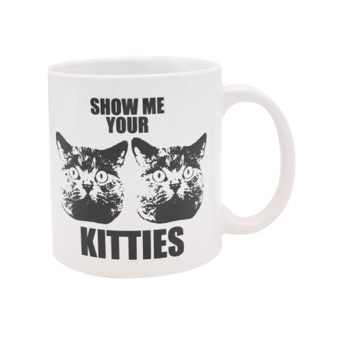 Taza de Actitud Muéstrame tus Gatitos 22 oz