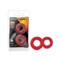 Anillos Donut Stay Hard Blush Rojo Paquete de 2