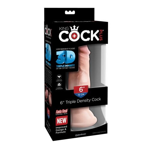 Pene Triple Densidad King Cock Plus de 6"