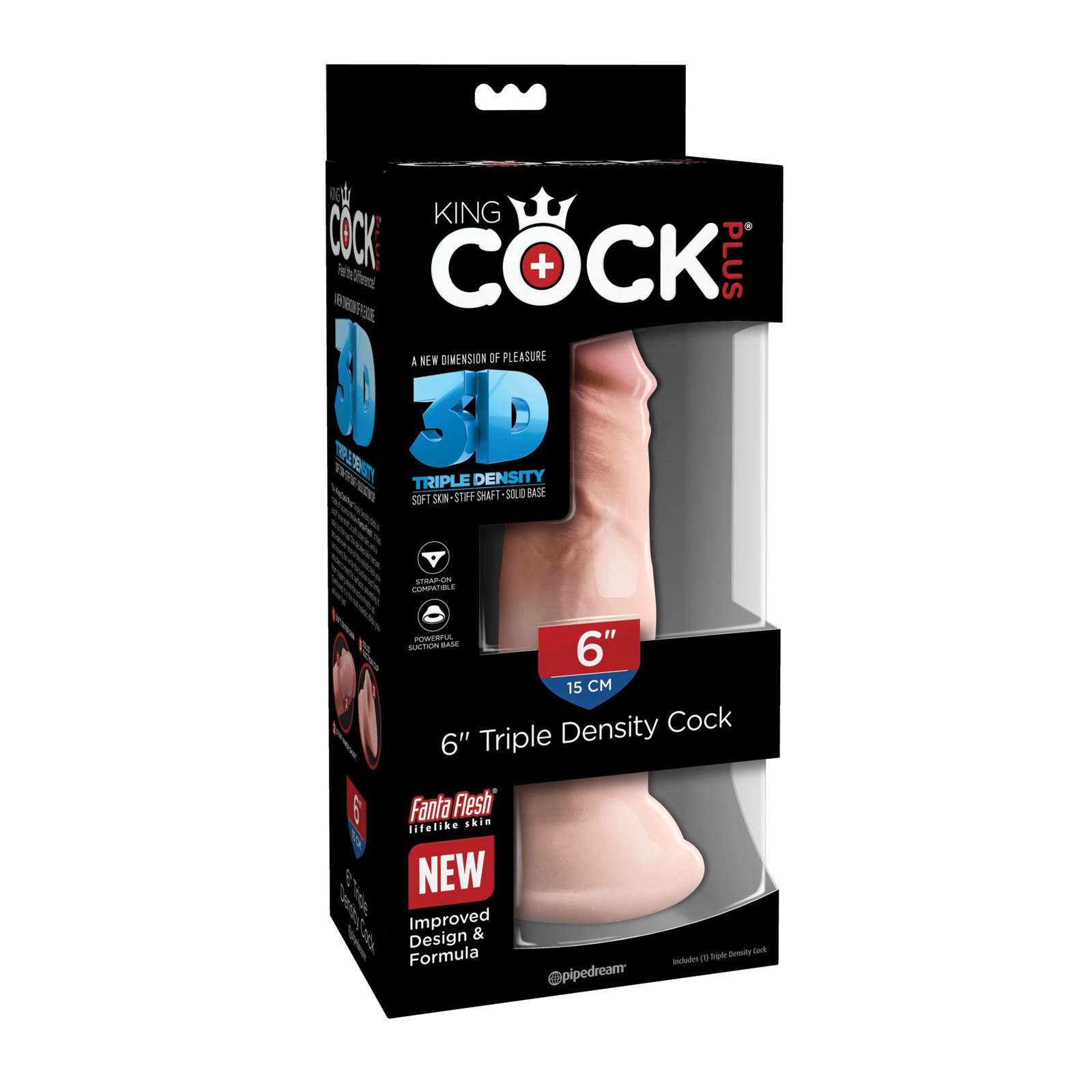 Pene Triple Densidad King Cock Plus de 6"