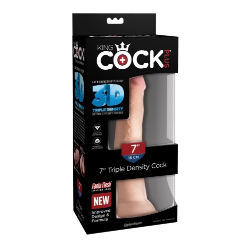 King Cock Plus 7" Triple Densidad - Sensación Realista