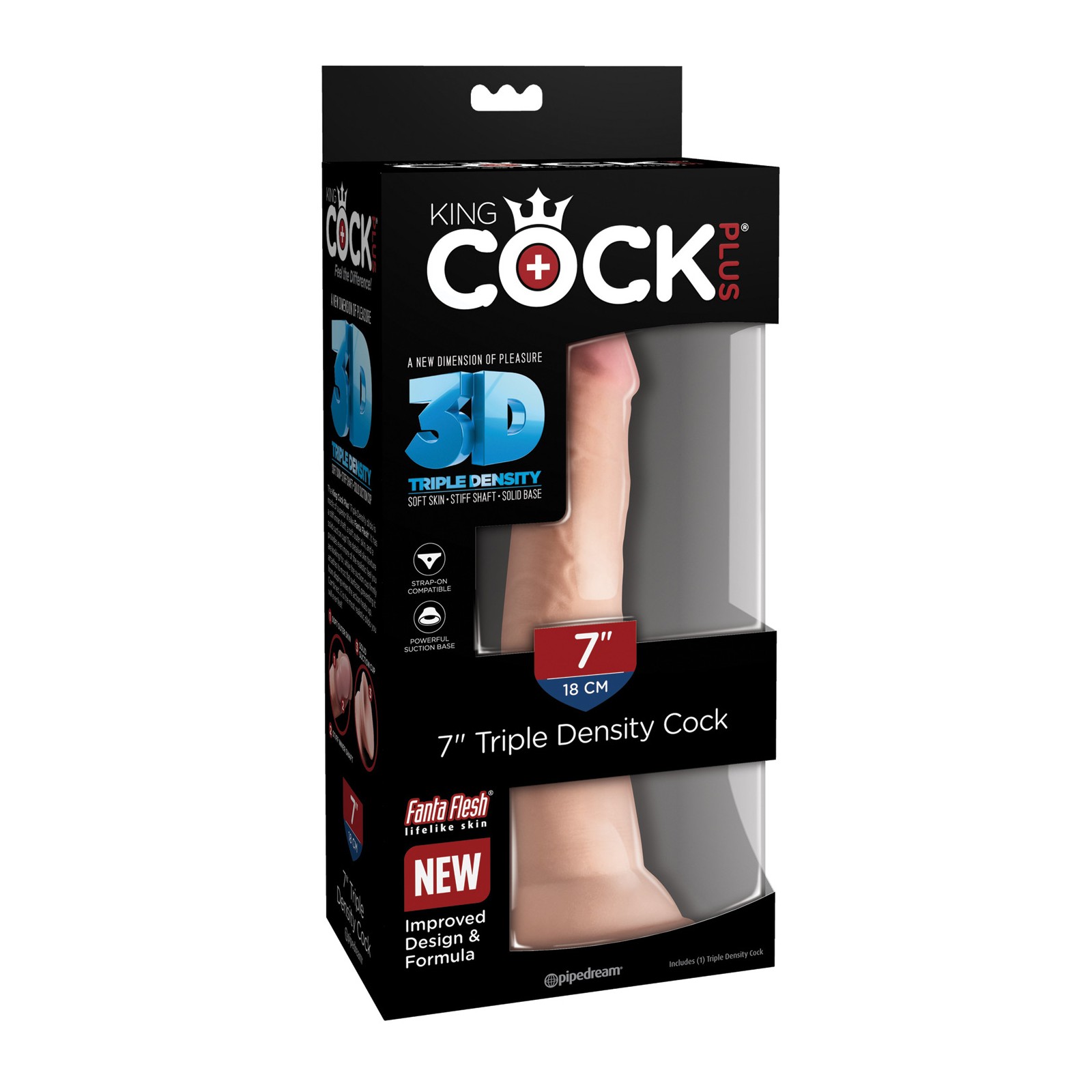 King Cock Plus 7" Triple Densidad - Sensación Realista