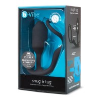 Anillo Pesado de Silicona & Pene b-Vibe Snug & Tug Negro