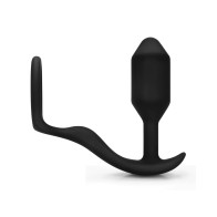 b-Vibe Snug Tug Weighted Silicone Penis Ring Black