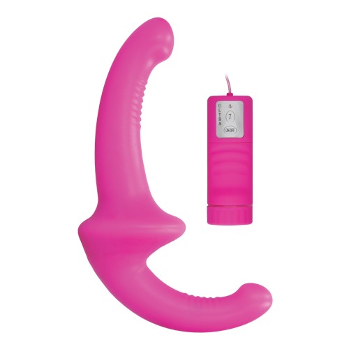 Shots Ouch Vibrating Strapless Strap On with Remote Controller