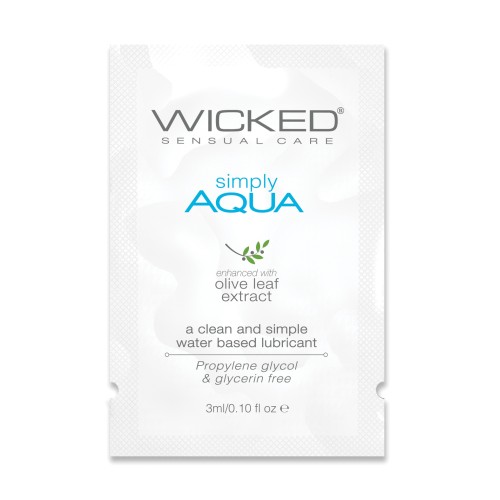 Wicked Sensual Care Simply Aqua Water Based Lubricant 0.1 oz