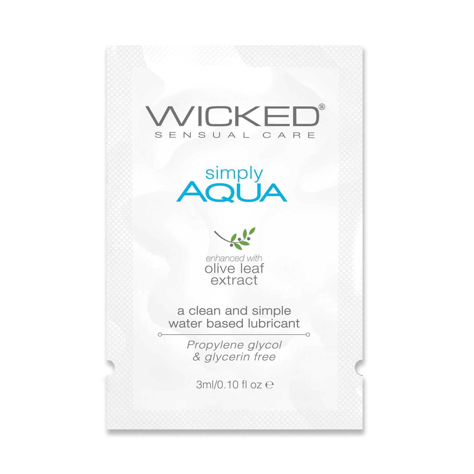 Lubricante a Base de Agua Wicked Sensual Care Simply Aqua 0.1 oz