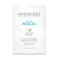 Wicked Sensual Care Simply Aqua Water Based Lubricant 0.1 oz