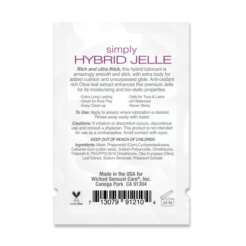 Lubricante Wicked Simply Hybrid Jelle .1 oz