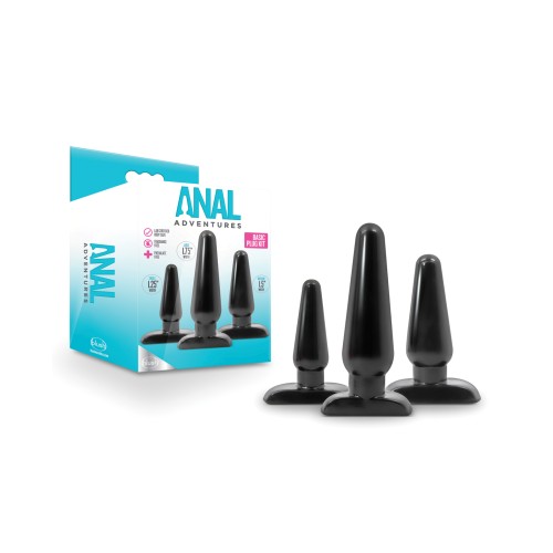 Blush Anal Adventures Basic Plug Kit - Black