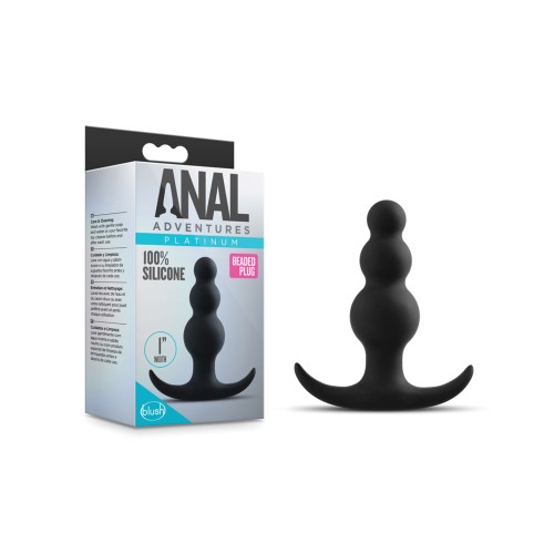 Black Beaded Anal Plug - Blush