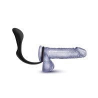 Plug Negro con Anillo Cock para Estimulación Prostática