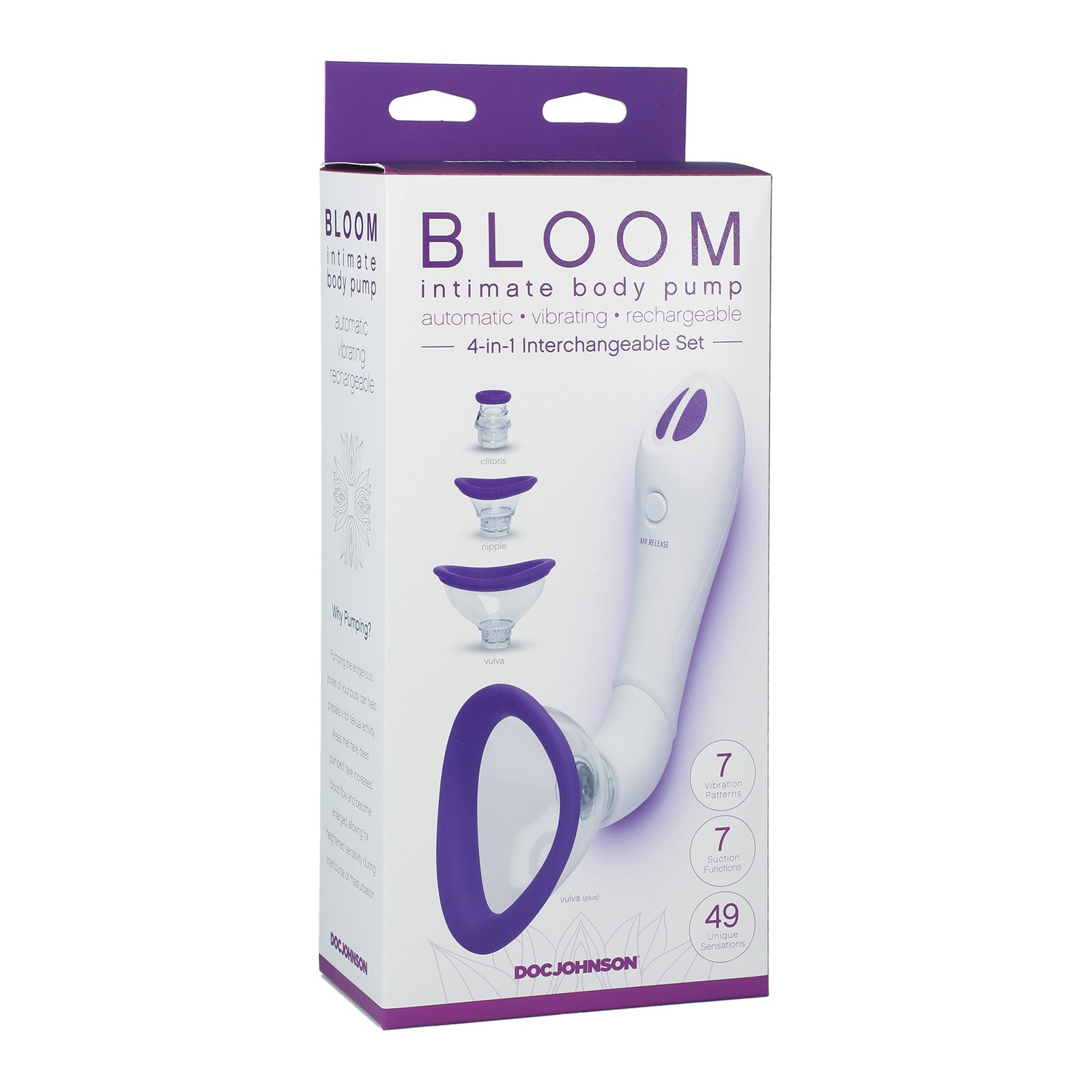 Bloom Bomba Automática Cuerpo Intimo Púrpura/Blanco