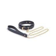 Bondage Couture Vinyl Collar and Leash for Passionate Encounters