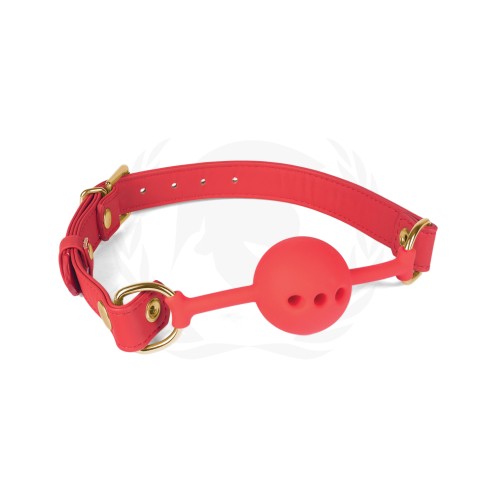 Spartacus Silicone Ball Gag with Red Straps