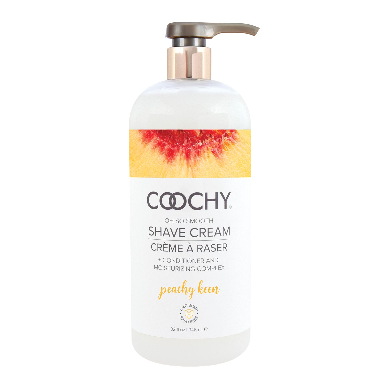 COOCHY Rash Free Shave Cream - Peachy Keen 32 oz