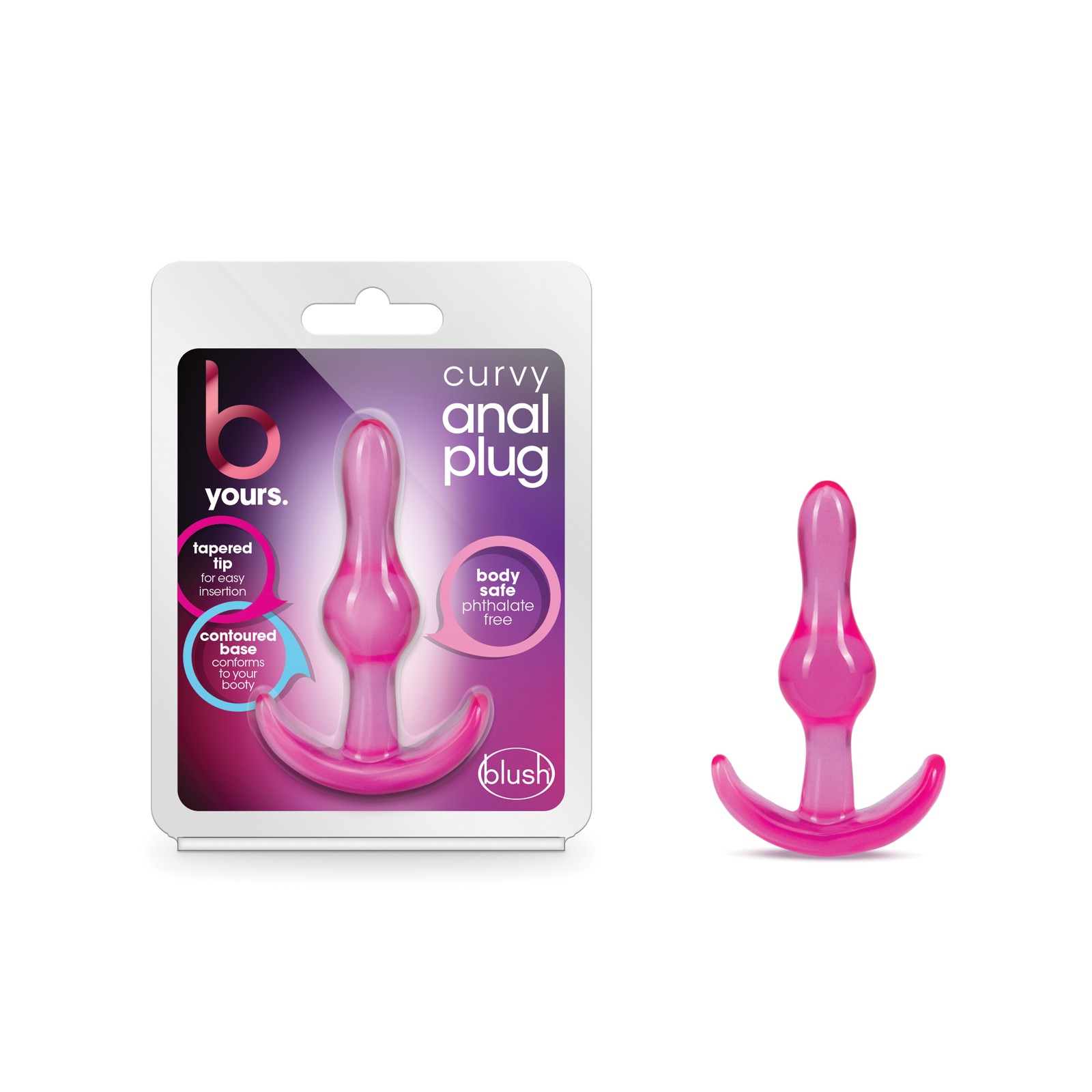 Blush B Yours Curvy Anal Plug - Pink