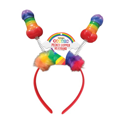 Rainbow Pecker Bopper Headband for Fun