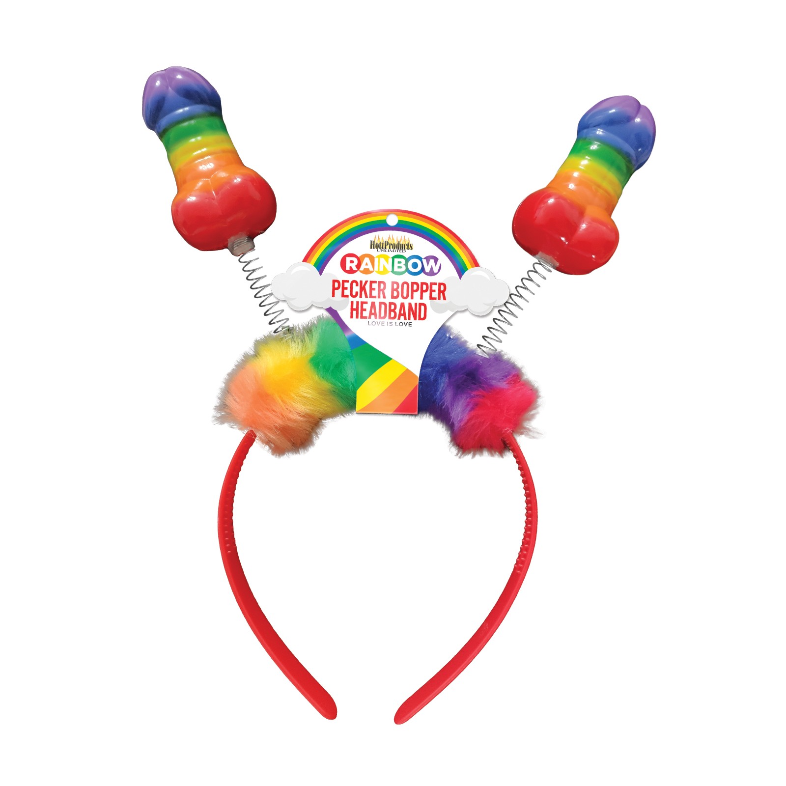 Rainbow Pecker Bopper Headband for Fun