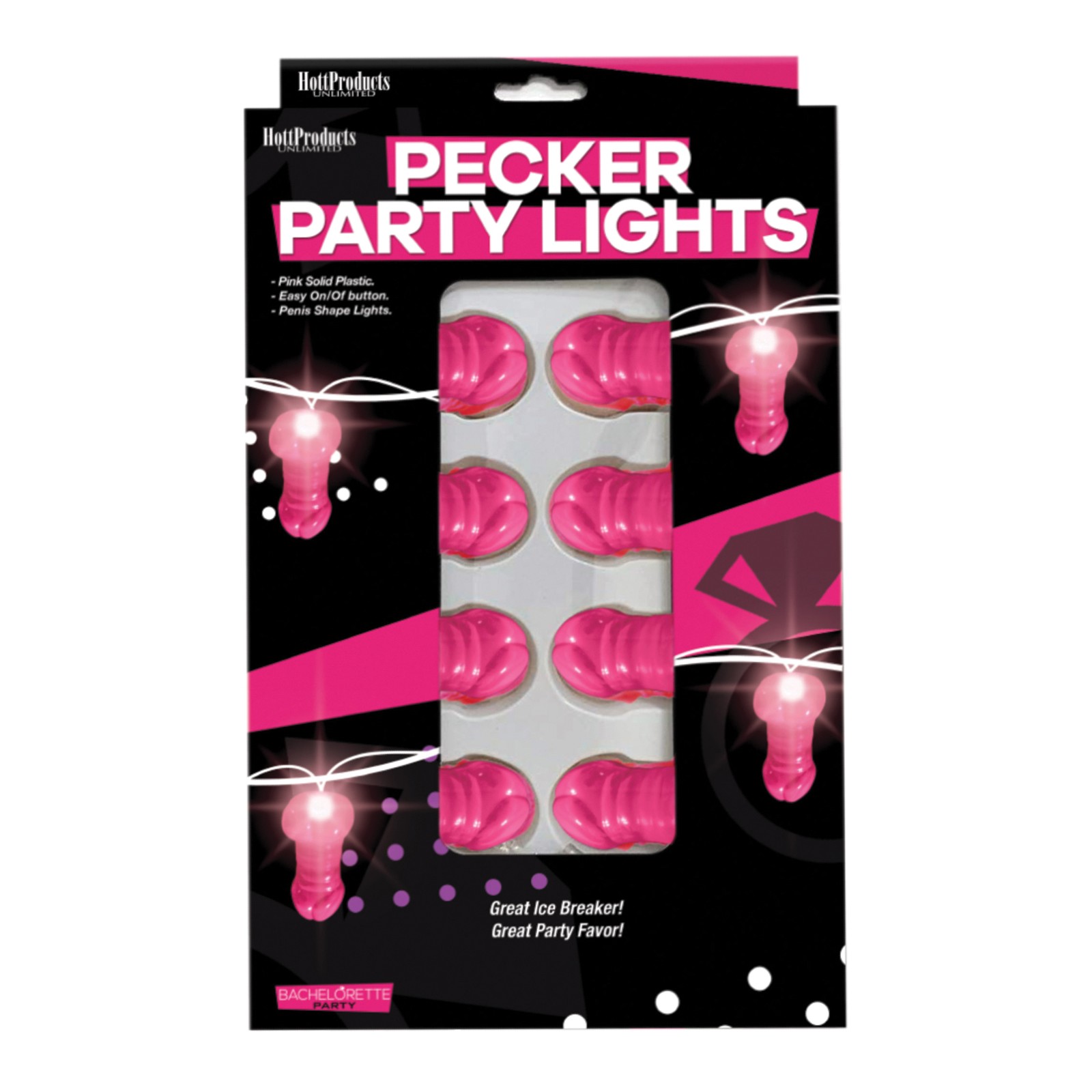 Light Up Pink Pecker Party Lights