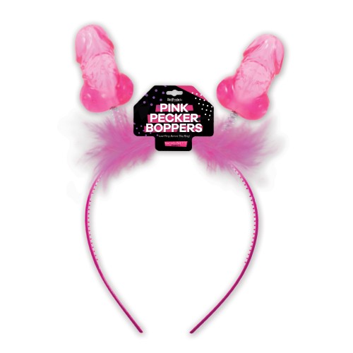 Pink Pecker Boppers Headband for Parties