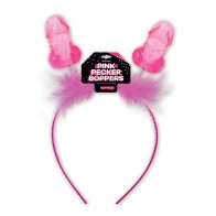 Diadema Pink Pecker Boppers para Fiestas