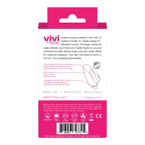 VeDO VIVI Vibrador de Dedo Recargable - Placer Sin Esfuerzo