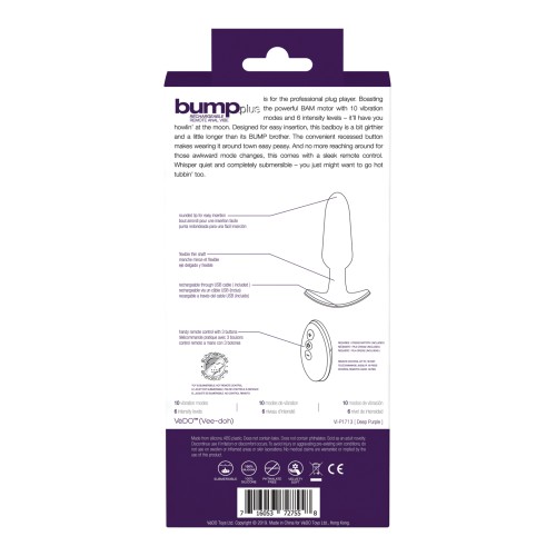 VeDO Bump Plus Remote Control Anal Vibe