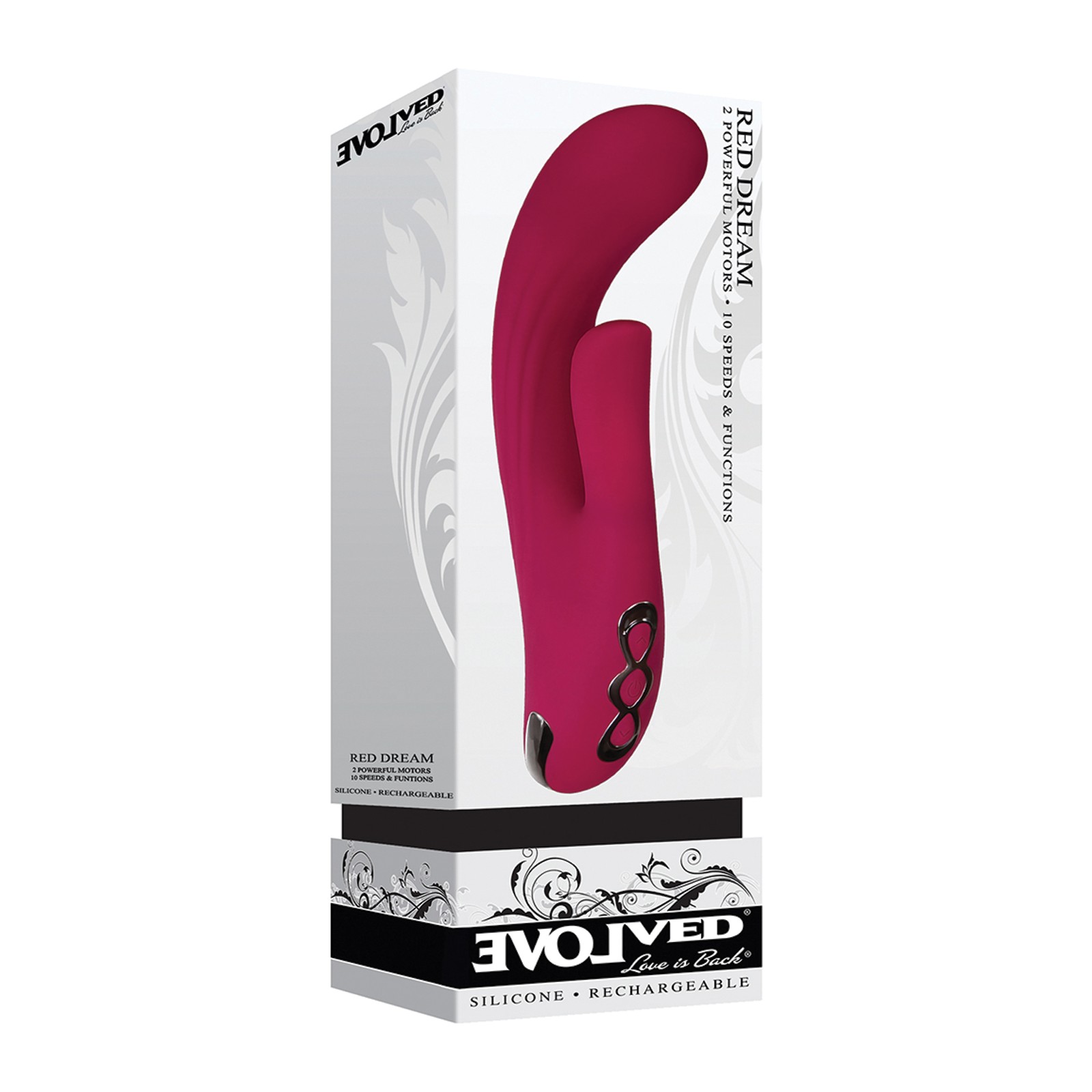 Evolved Red Dream Dual Stim Vibrator - Pleasure Awaits