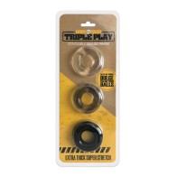 Boneyard Triple Play Cock Ring Set for Enhanced Performance