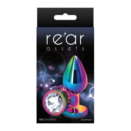 Rear Assets Medium Colorful Anal Toy - Clear