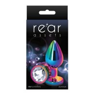 Rear Assets Medium Colorful Anal Toy - Clear