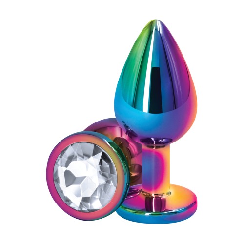 Rear Assets Medium Colorful Anal Toy - Clear