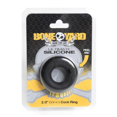 Boneyard Ultimate Silicone Cock Ring Black