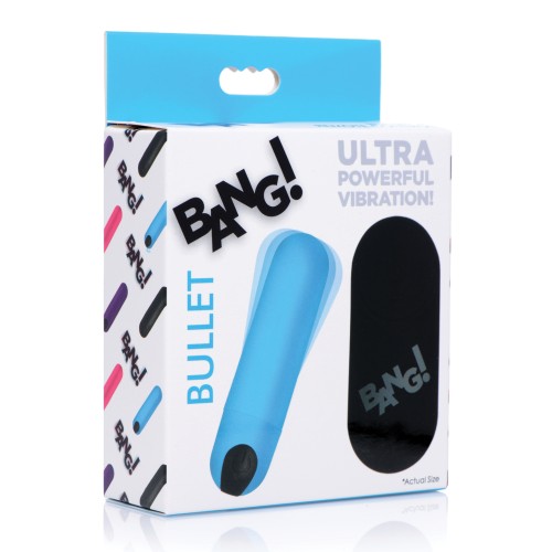 Bang! Bala Vibradora con Control Remoto Azul para Placer Total