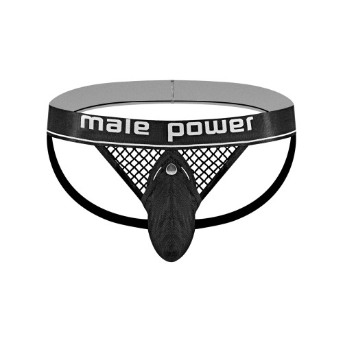 Cock Pit Fishnet Cock Ring Jock S/M Black