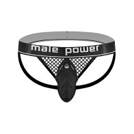 Cock Pit Fishnet Cock Ring Jock S/M Black