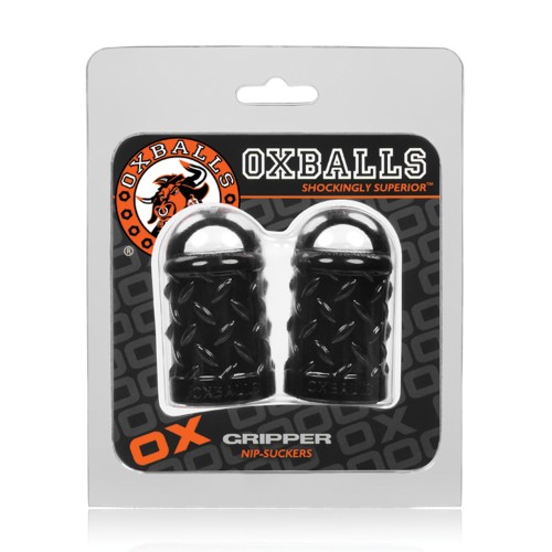 Chupadores de Pezones Oxballs Gripper Negros para Estimulación Intensa