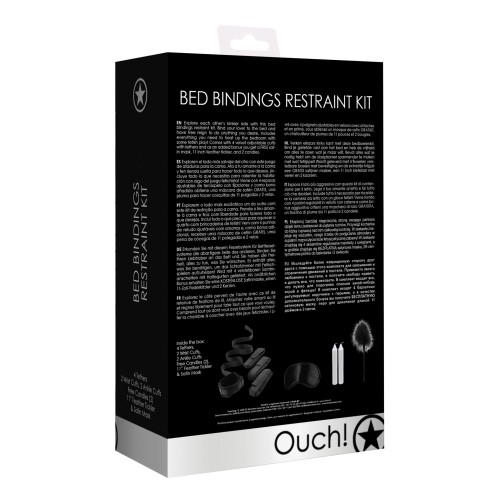 Shots Ouch Bed Bindings Restraint Kit Black