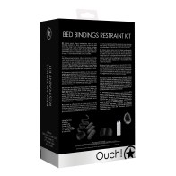 Shots Ouch Bed Bindings Restraint Kit Black